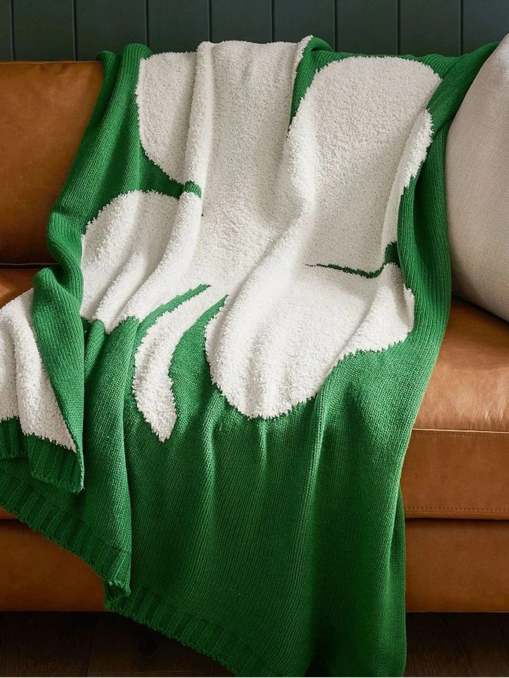 Pottery Barn Luck Of The Irish Jacquard Knit Throw